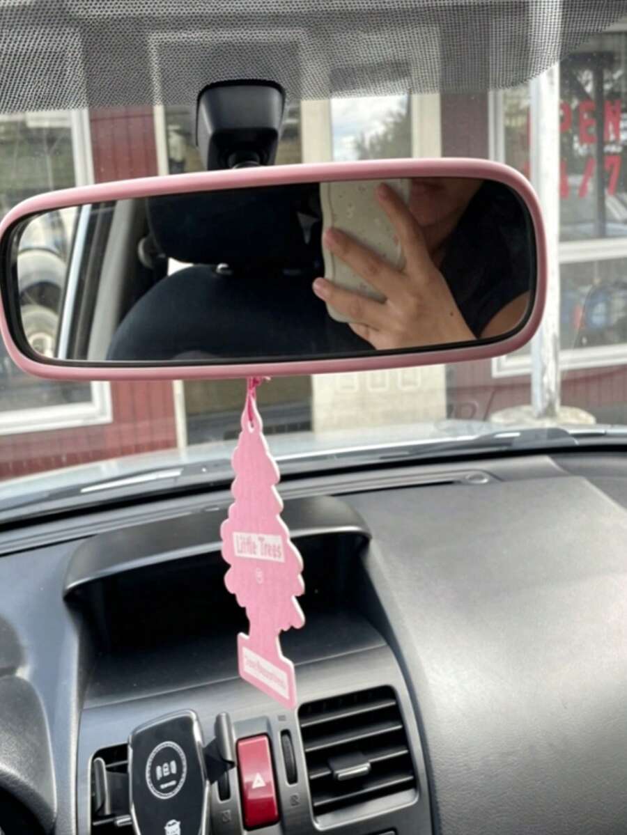 1pc Silicone Frame Accessory, Tesla Model3/Y Interior Rearview Mirror Decoration - Protective Case - View 1