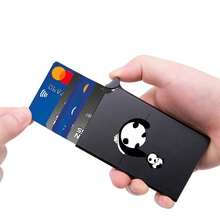 Porta-Cartão Pop-Up Fofo de Panda para Homens e Mulheres, Carteira de Metal RFID com Animal Engraçado, Capas para Cartão - Preto - Visão 4