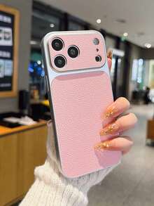 Casing Ponsel Tahan Guncangan Motif Leci Premium Musim Gugur/Dingin Ins, Kompatibel dengan 17/17 Pro Max/16/15 Pro Max/14/13/12/11 dan Model Lainnya, Hadiah Liburan untuk Pria, Pelindung Ponsel - Berwarna merah muda - View 4