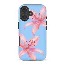 VESPOP 米白色虎紋百合花圖案手機殼，可愛夏季手機殼，適用於 iPhone 18 17 Air、16 Pro Max、15、14 Plus、13、12 Pro、11、X、XR、XS Max、8 和 7 - 淺藍 - 查看 7
