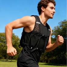 Running Vest Women Men, Lightweight Breathable Hydration Backpack With Adjustable Chest Straps, Running Backpack For Phone, Running, Cycling, Hiking, Trail - Black - View 4