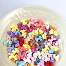 10mm Acrylic Macaron Color Small Bow DIY Mobile Phone Chain Hair Accessories With Separated Beads Accessories Material Loose Beads - Multicolor - View 4
