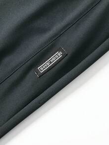 Plus Size Men's Summer Lightweight Sports Casual Straight Leg Pants With Drawstring Design, Versatile Streetwear - Dark Grey - View 7
