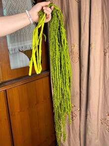 1/2/3/4/5/10pcs Artificial Hanging Amaranth Flowers, Floral Art, Hanging Floral Decor, Wedding Arch Decoration, Background Decoration - Green - View 2