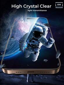 Bộ 4 miếng dán màn hình cường lực tương thích với iPhone 17/16/16e/7/8 Plus/X/XR/XS Max/15/13/11/12/14 Pro Max/Mini, chống trầy xước, bảo vệ màn hình. - Trong sáng - Xem 5
