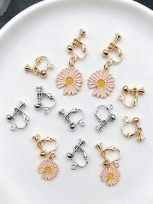 6/10/20pcs Klip Telinga Spiral Stainless Steel Aksesoris Anting dengan Bantalan Telinga Berputar, Cocok untuk Wanita Tanpa Tindik Telinga, Pembuatan Anting DIY - Klip telinga - View 6