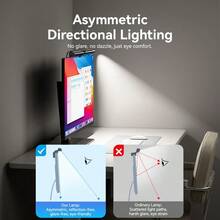VENTION Aluminum Monitor Light Bar, USB Powered Asymmetric Light Source, Gravity Clip Design, Eye-Care Anti-Glare Flicker-Free Touch Dimmable Lamp - PDA - View 4