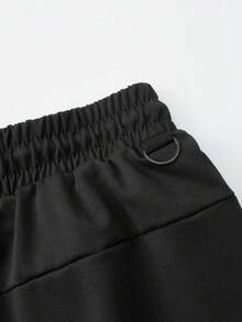 Men's Spring/Autumn Sports Long Pants, Comfortable And Sweat-Absorbent, Straight Leg, Suitable For Running, Basketball, Soccer And Gym Workouts - Black - View 11
