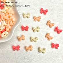 10mm Acrylic Macaron Color Small Bow DIY Mobile Phone Chain Hair Accessories With Separated Beads Accessories Material Loose Beads - Multicolor - View 32