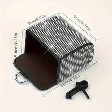 1pc Sparkling Rhinestone Design Car Air Vent Storage Rack - Multi-Functional Car Storage Holder, Suitable For ID Card, Phone, Wallet And Keys - Car Interior Decoration Accessory, Durable And Elegant Design - Multicolor - View 2