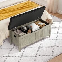 Kselythan Storage Benches - Dark Grey - View 5