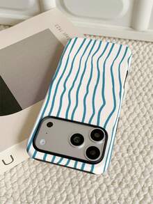 Free Shipping Thickened Anti-Drop Frosted Touch PC TPU 2-In-1 Phone Case Blue Striped Pattern Suitable For11/11PRO/11PROMAX/12/12PRO/12PROMAX/13/13PRO/13PROMAX/14/14PRO/14PROMAX/14PLUS/15/15PRO/15PROMAX/15PLUS/16/16pro/16promax/16PLUS/16E/17/17pro/17promax/AIR/GALAXY/S23/S23PLUS/S23FE/S23ULTRA/S24/24ULTRA/S24PLUS/S24FE/S25/25ULTRA - Multicolor - View 3