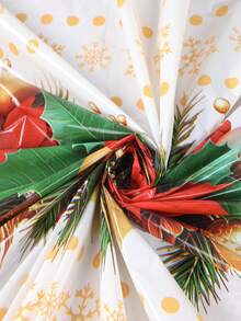 1 Stück Stück Einweg-Weihnachtstischdecke, Weihnachtstischdecke mit rotem Blumenmuster, Esstisch-Dekoration, Weihnachtsdekoration, Heimdekoration, Weihnachtsparty-Tischdecke, Weihnachtsdekorationen, Frohe Weihnachten Tischdecke, Weihnachtsgeschenk, Winterdekoration, Weihnachtsparty-Geschenk, Weihnachtsdekoration, Heim-Weihnachtsdekoration, Küchendekoration, 2027 Neujahrsdekoration - Weihnachten rote Blume - Übersicht 11