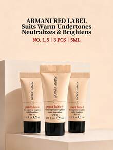 Giorgio Armani Luminous Silk 5ml Mini Travel Size Sample, Shade 1.5/2, Long-Lasting Oil-Control Matte Foundation, Suitable For Oily And Combination Skin, Daily Makeup - Red-1.5-5ml*3pcs - View 9