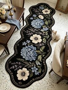 1 pieza Alfombra de pasillo vintage europea, alfombra de área, tapete, decoración del hogar, decoración de la habitación, alfombra lavable, regalo de vuelta a la escuela - Multicolor - Ver 3