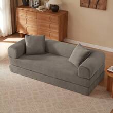 Boneless Sofa Combination Seat, Sleeper Sofa That Converts Into A Bed - 灰褐色 - 查看 3