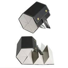 Kotak Penyimpanan Kacamata Kulit PU Multi-Slot 3/4/5/6 Slot Organizer Kacamata Formal Bisnis Unisex Kotak Pelindung Kacamata Portabel 1 buah - Hitam - View 10