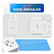 Repetidor de Sinal Wi-Fi Sem Fio 1/2 Peças, Amplificador de Rede com 4 Antenas, Compatível com Todas Rotas, Ideal para Casa, Apartamento, Escritório e Área de Lazer - Repetidor sem fio branco 1 peça - Visão 7
