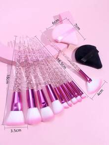 4pcs Random Professional Makeup Beauty Tools Pink Rose Red Eye Makeup Brush Set - Multicolor - View 8