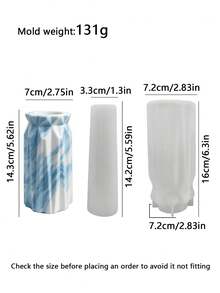 1pc Round Vertical Striped Vase Silicone Mold European Style Casting Mould For Gypsum Concrete Epoxy Resin Hydroponic Planter Pen Holder Dried Flower Container DIY Home Decor Handmade Birthday Gift - A - View 12