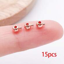 15pcs Brass Crimp Bead For Jewelry Making Stopper Spacer Beads Ball Column Stopper Crimp Charms For Bracelet Necklace Ends Accessories - Multicolor - View 13