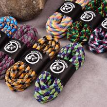1pc 8mm X 3m Colorful Braided Paracord | Heavy Duty Multi-Purpose Rope, Suitable For Pet Leash, DIY Lanyard, Camping Rope, Backpack Handle, Hanging Decoration And Binding. Durable Outdoor Accessory. - Multi-color-55-dRAGON-sKIN-dragon Scale - View 6