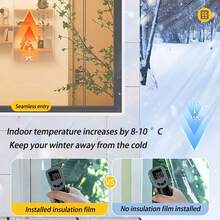Thickened Self-Adhesive Window Insulation Film For Winter, Windproof Thermal Sealing Film For Windows And Balcony, Anti-Freeze And Warmth - White - View 3