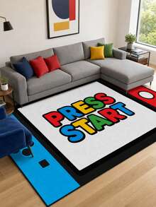 1pc Game-Themed Rug Is Perfect For Game Enthusiasts' Home Decor Living Room And Bedroom It Features Soft Skin-Friendly Plush Comes In Multiple Sizes Is Fluffy And Comfortable And Is Washable - Multicolor - View 7