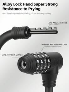 WEST BIKING 1m Color Bike Combination Lock Waterproof And Durable PVC Wrapped Steel Cable Cycling Anti Theft Gear - Multicolor - View 10