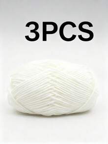 3pcs Yarn, 50g/Pc, Soft & Medium Coarse Milk Yarn - For DIY Crafts, Hand Crocheting Coasters, Dolls, Bags, Scarves, Hats, Sweaters, Slippers - Multicolor - View 8