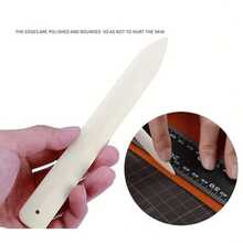 2pcs Origami Creasing Tools DIY Creasing Tools Plastic Bone Folder Creasing Folding Scrapbooking Handmade Book Binding Card Making Tools Book Binding Set - White - View 4