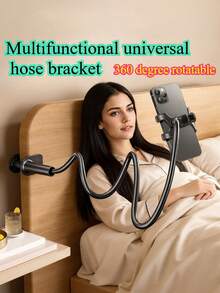 360° Adjustable Flexible Gooseneck Phone Holder, Slouchy Clip-On Phone Stand, Stable Anti-Shake Bedside And Desktop Phone Mount, Multi-Functional Smartphone Bracket, Suitable For Watching Videos, Office And Learning - Multicolor - View 1