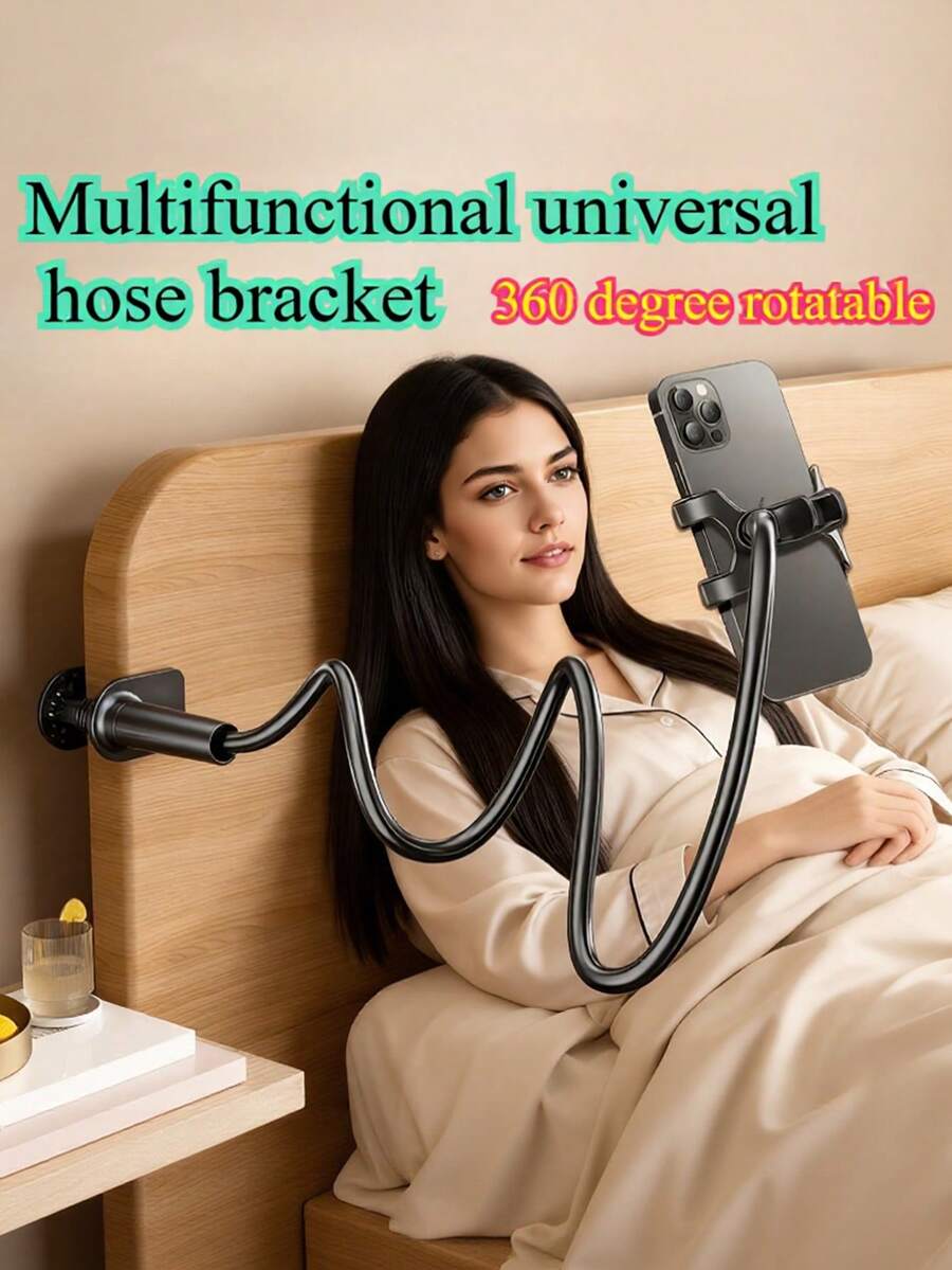 360° Adjustable Flexible Gooseneck Phone Holder, Slouchy Clip-On Phone Stand, Stable Anti-Shake Bedside And Desktop Phone Mount, Multi-Functional Smartphone Bracket, Suitable For Watching Videos, Office And Learning - Multicolor - View 1