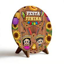 Round Panel Covers Table Panel 50x50 Festa Junina - MS-279 - 查看 3