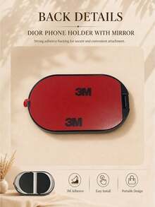 Dior Phone Stand Mirror 6.5*4.7cm, Built-In Makeup Mirror With 3M Strong Adhesive, Supports Phone, Suitable For Personal Use Or As A Gift - Dior Phone Stand Mirror - View 8