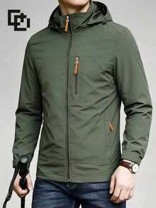 Men's Autumn/Winter Outdoor Jacket, Casual Fashion Minimalist Jacket - Army Green - View 1