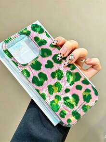 1 Buah Casing Ponsel Gaya Y2K Motif Leopard Pink Hijau Cocok Untuk iPhone 17 Pro Max, 16 Pro, 15 Pro, 14, 13 Pro, 12, Pelindung Anti Guncangan dan Perlindungan Penuh - MultiWarna - View 2