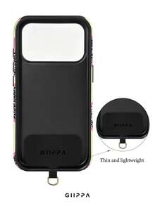GIIPPA 1套黃色底豹紋星星設計手機殼+墊片，適用於Phone 17 Pro Max，相容Phone 16 Pro Max、15 Pro Max、14 Pro Max，韓系高端時尚趣味手機殼，相容11/12/13/14/15/16 Pro Max Plus，優雅設計男女皆宜，聖誕節、情人節、復活節、婚禮季與生日送女友的完美禮物 - 黃色 - 查看 2