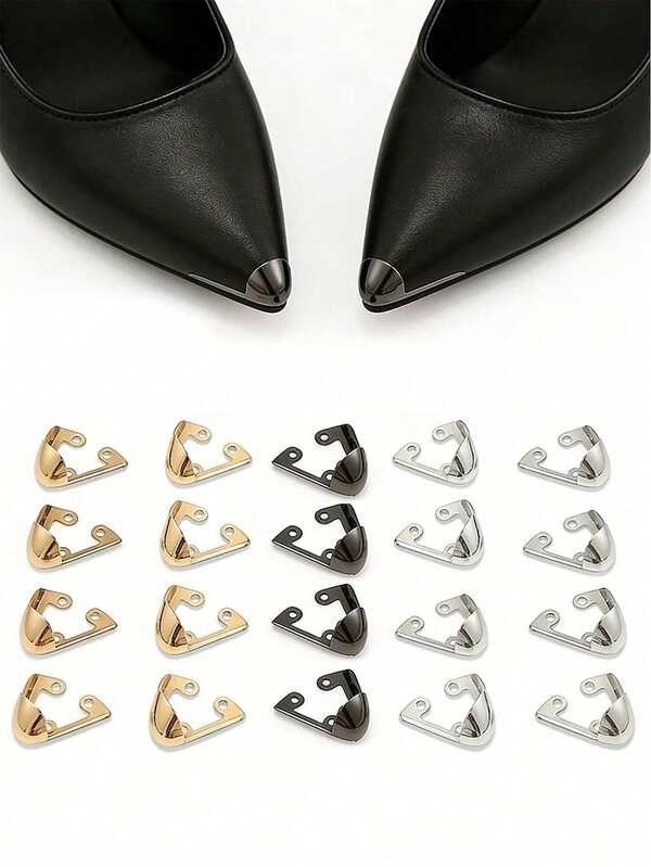 Metal Anti-Kick Toe Design, Elegant Women's High Heel Shoe Repair Decoration Protection, Sturdy Pointed Toe Cap, Suitable For High Heels, Boots And Shoes, Shoe Decoration, Protection Repair, Valentine's Day Gift, Ramadan Gift, Travel Essential, Party Favor, Wedding Gift, Durable Fashion