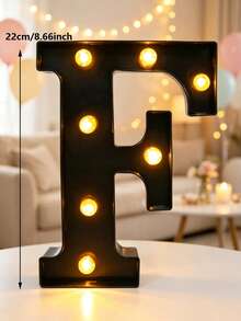 1件 22cm 家居裝飾 A-Z LED 黑色字母燈，婚禮求婚裝飾字母燈，生日派對裝飾字母與數字燈，週年節日裝飾，臥室書桌裝飾字母燈，數字燈，房間裝飾小夜燈 - 黑色 - 查看 17