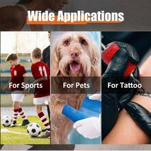 4 Rolls Self-Adhesive Bandage Finger Protection Elastic Bandage Self-Adhesive Veterinary Wrap, Suitable For First Aid, Sports, Animals (3 Colors) - Multicolor - View 8