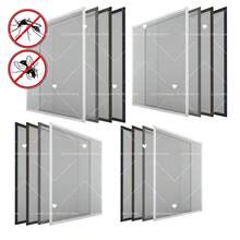 Self-Adhesive Hook And Loop Window Screen, Easy Installation Without Drilling, Anti-Mosquito Fly Insect Curtain, Breathable Fine Mesh Insect Screen, Suitable For Home Balcony Bedroom Living Room, Window Insect Screen With Adhesive Tape Accessories - Multicolor - View 3