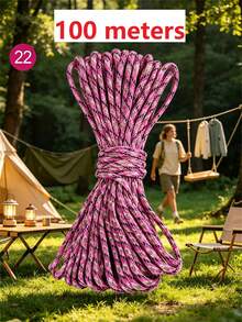 10/50/100m Black Nylon Braided Rope, Durable Twisted Polypropylene Cord, Suitable For Outdoor Use, Clothesline, Tent DIY, Handicraft And Binding - Multicolor - View 47