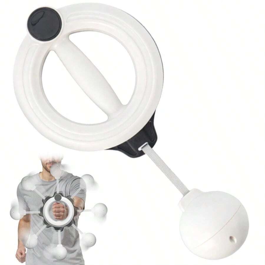 Arm Exerciser 360° Rotation Core & Full Body Workout Equipment 360° Hand-Crank - White - View 1