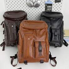 Ransel Pria Tas Bahu Ganda Tas Bisnis Kapasitas Ekstra Besar Tali Bahu yang Dapat Diatur Penutup Resleting Ransel Perjalanan Ransel Sekolah Ransel Laptop Tas Bahu Ganda Portabel Tahan Air Desain Multi-Saku Cocok untuk Kembali ke Sekolah dan Perjalanan Bahan PU Tahan Air Ramping Warna Solid Modis Kasual Bisnis Kebugaran Aktivitas Luar Ruangan Mendaki Gunung Multifungsi Aktivitas Luar Ruangan Modis Kasual Hadiah untuk Ayah Hadiah untuk Pacar Liburan Peach Tree - MultiWarna - View 7