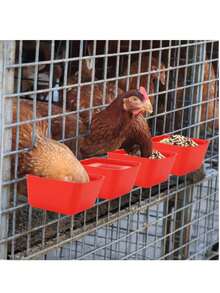 Cage-Style Cup Bird Feeder/Water Bowl, Suitable For Feeding And Watering Rabbits, Cats, Puppies And Chickens; Suitable For Waterers And Water Bottles For Pigeons, Quails, Parrots, Rabbits And Poultry - Multiple Styles - View 4