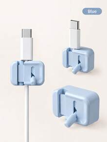 3pcs/6pcs Cable Organizer Clips, Desktop Cable Holder, Charging Cable Management, Phone Charging Cable Organizer, Mouse Keyboard Cable Holder, Office Desk Storage Accessories, Small Portable Computer Desk Organizer - Multicolor - View 5