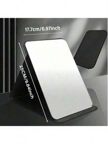 Miroir de maquillage pliable portable en faux, surface de miroir en verre haute définition - idéal pour le dortoir, les voyages et les cadeaux de beauté - Noir - Voir 16