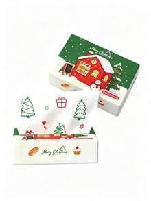 80Pcs/Pack Christmas Printed Facial Tissues, 4 Cute Xmas Patterns Disposable Paper Napkins, 4-Ply Holiday Decor Tissues, Santa Snowman Christmas Tree Print Tissue, Disposable Hand Towels For Home Dinner Party Decor Xmas Gift - Multiple Styles - View 11