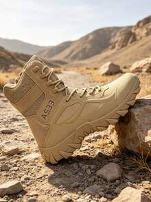 New Men's Motorcycle Tactical Boots Work Boots Desert Hiking Boots Hunting Boots Men's Outdoor Hiking Boots Training Tactical Boots - Khaki - View 3